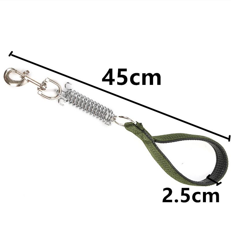 Dog Leash Spring Short Dogs Leash PU Leather Leashes for Large Dogs Walking Nylon Rope Durable Dog Leashes Training Pet Chain