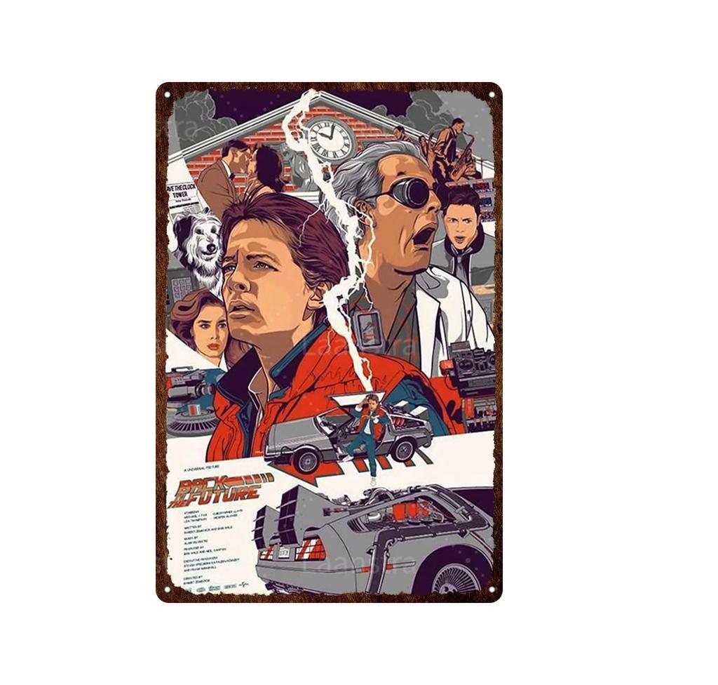 Retro Poster Movie Back To The Future Tin Sign Painting Metal Plaque Vintage Bar Family Wall Decor Unique Decoration Painting