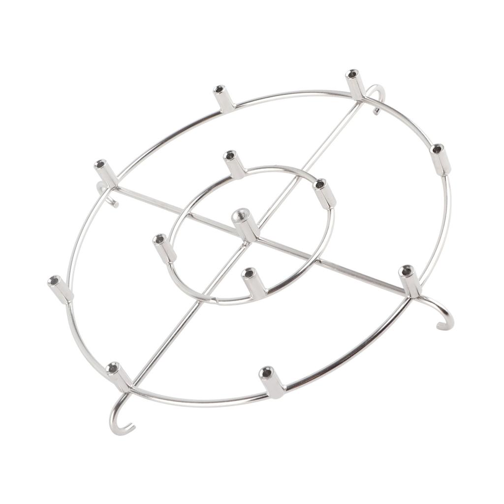 Fryer Skewer Stand Stainless Steel Vertical Grill Rack with Skewers Heat Resistant Kitchen Fryer