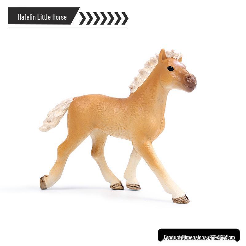 Wild Animal Model Haflinger Pony Foal Cognitive Toy Ornament