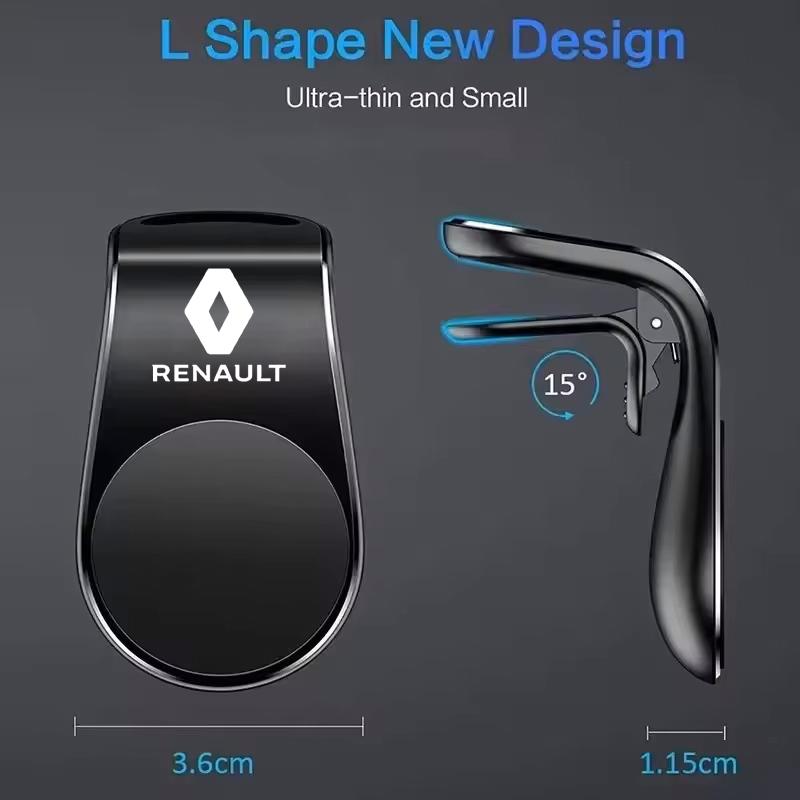 2026 Hot For Renault Hub Caps Car Metal Magnet Phone Holder Car Interior Accessories For Renault Megane 2 3 4 Twingo Clio Talism