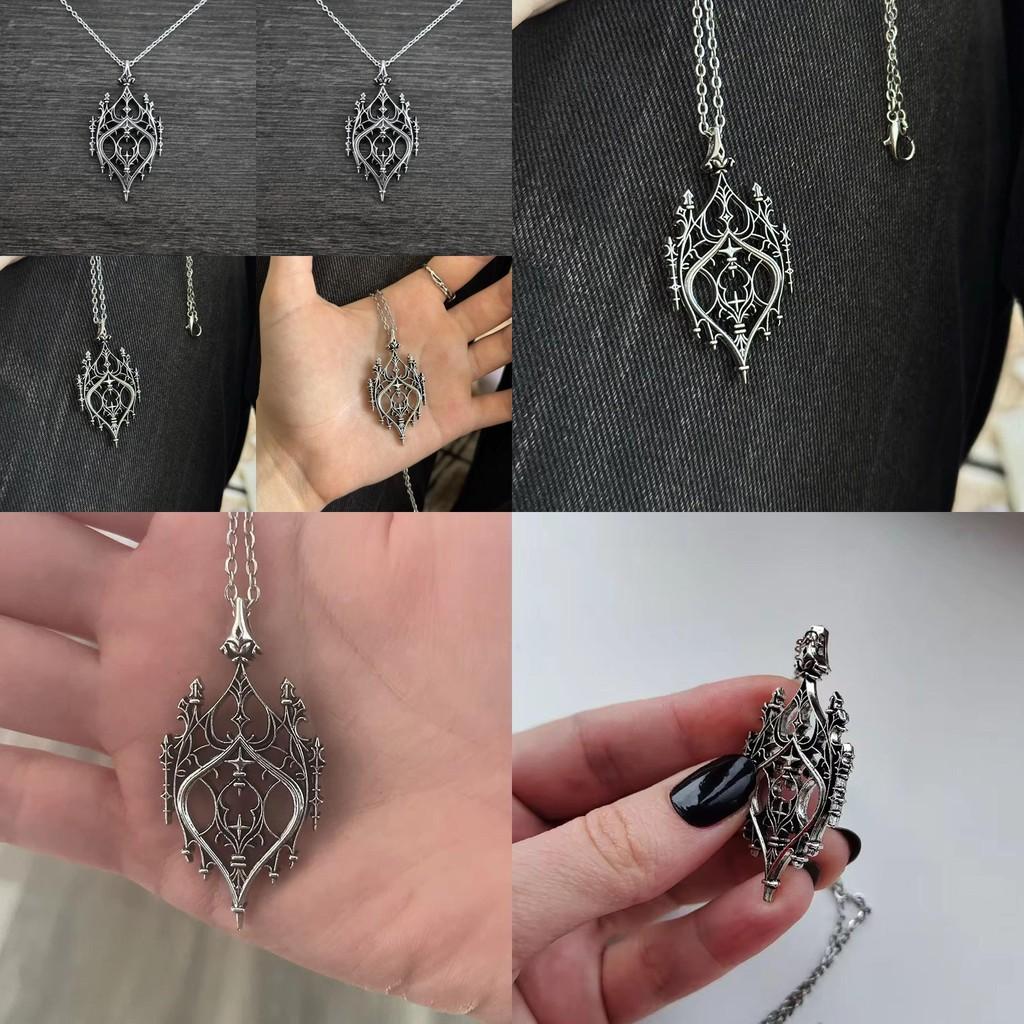 Retro Alloy Drop Pendant Necklace With Cross And Star Design For Unisex Fashion