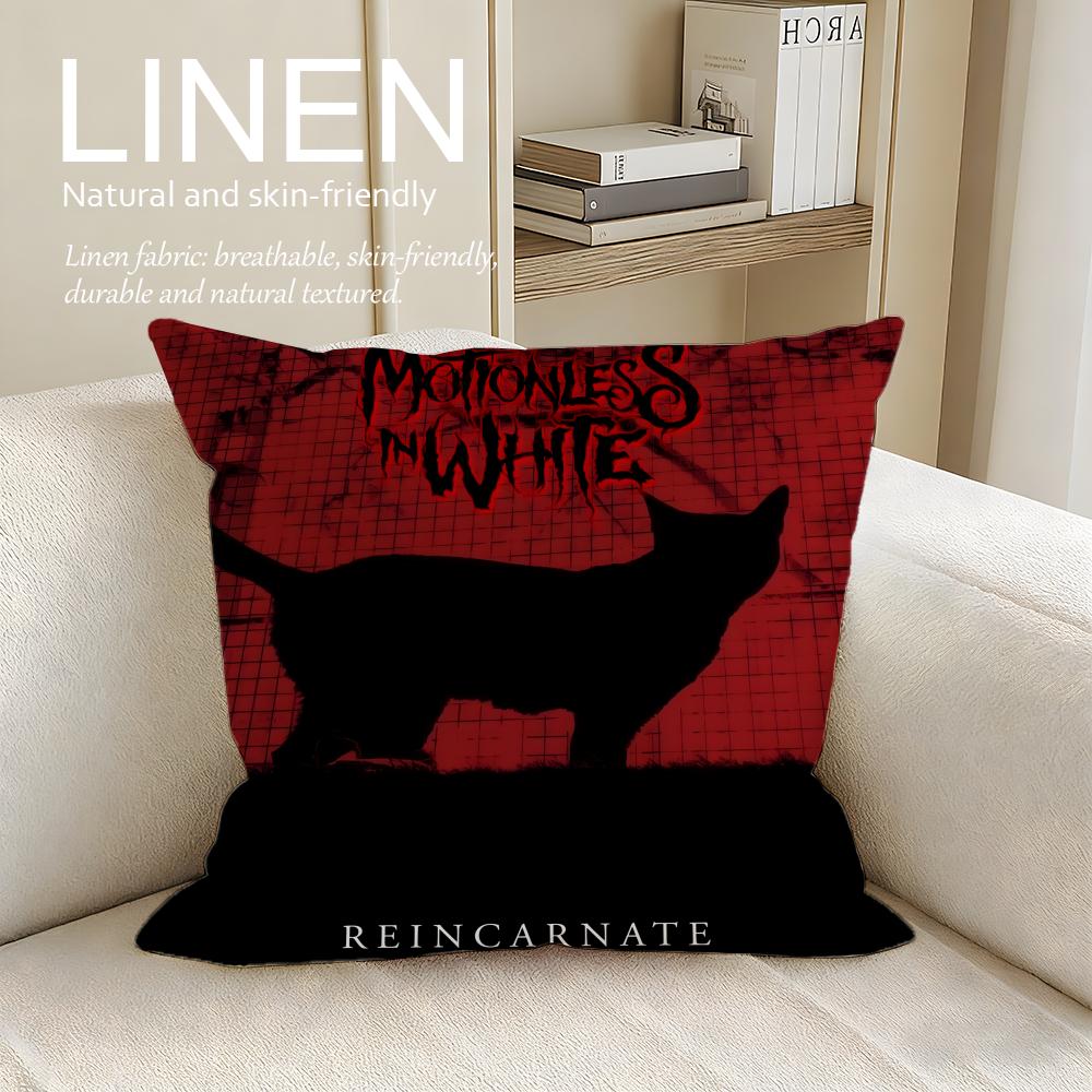 Music Motionless In White Cushion Cover Pillowcase Set Pcs x x Breathable Washable Sofa Cushion Cover