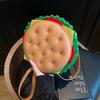 Autumn and winter creative new hamburger backpack women's bag outdoor fashion large capacity commuter bag