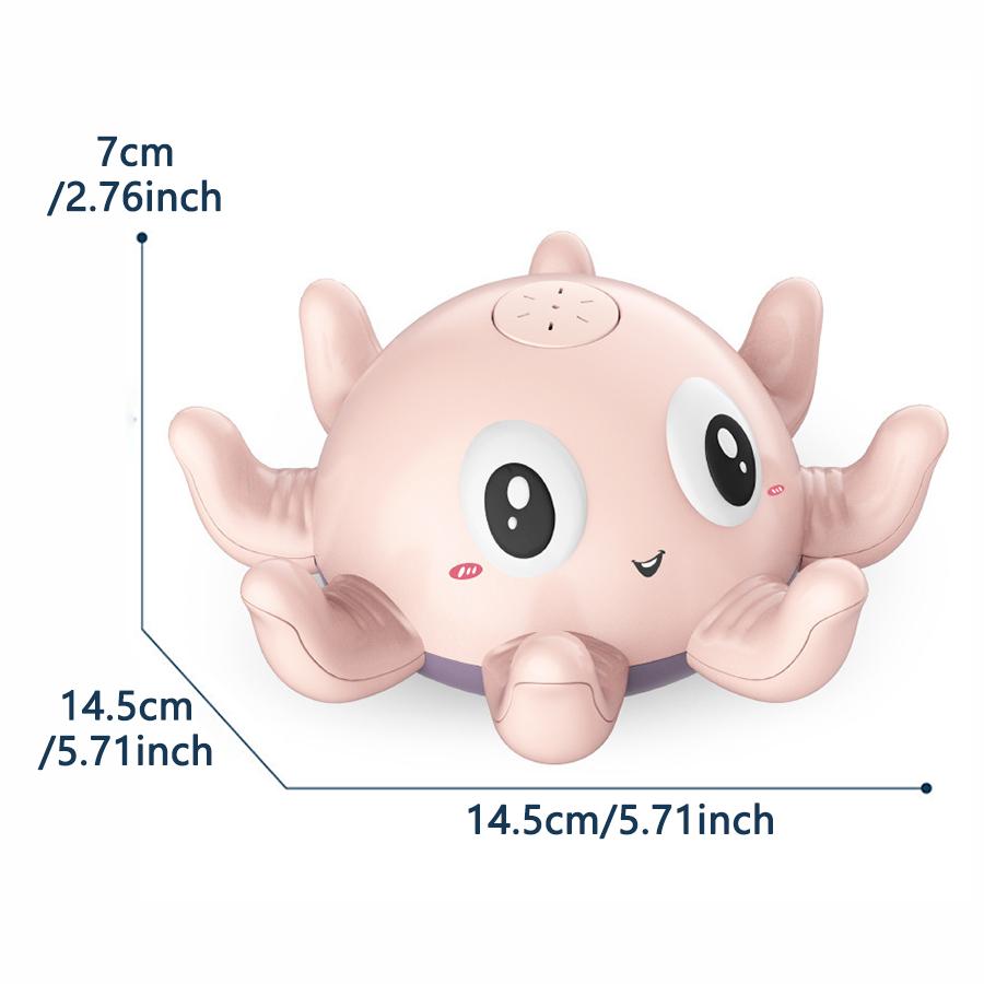 Electric Octopus Whale Baby Bath Toys Automatic Sensing Squirting Water Spray Water Shower Toys for Kids Bath with LED Light