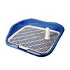 Dog Potty Tray with Raised Fences Removable Mesh Grid Pad and Post Prevent Splashing Large Space Dog Training Toilet