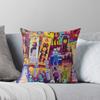 Retro Mansion Collage Throw Cushions & Pillows Without Core