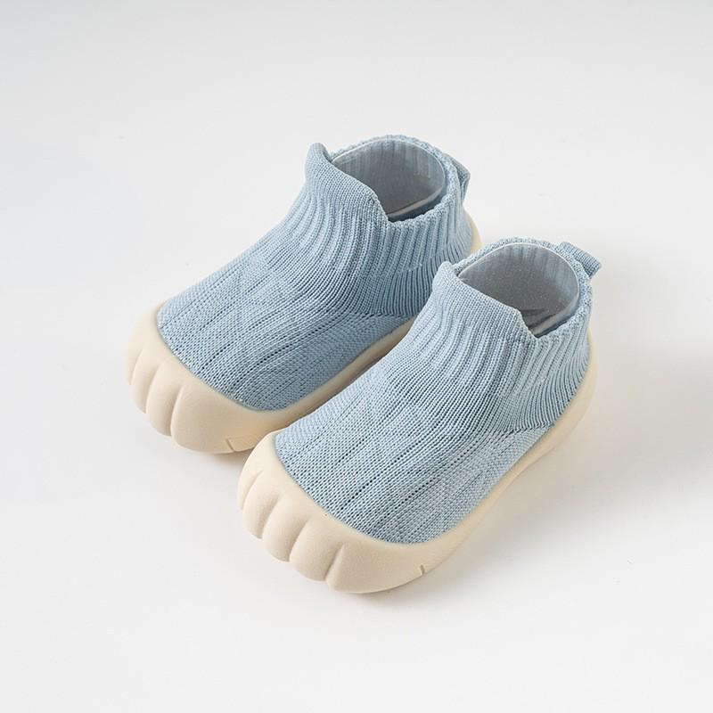 Soft Sole Non-slip Baby Walker Shoes - Solid Color Floor Socks for Boys & Girls, Ideal for Spring & Autumn Pre-walking.