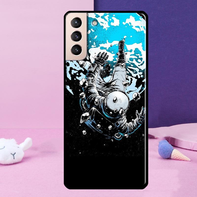 Moon Stars Space Phone Case For Samsung Galaxy S25 S24 Ultra S9 S10 S20 S21 S22 Plus S23 FE S24 FE Cover
