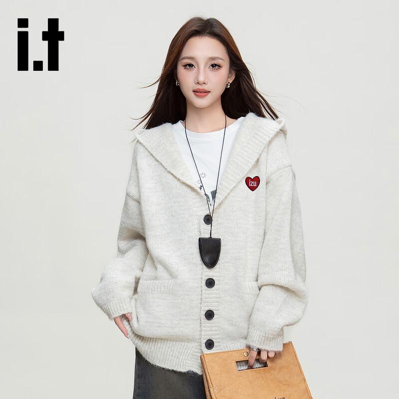 Izzue Women's Hooded Button Cardigan Sweater