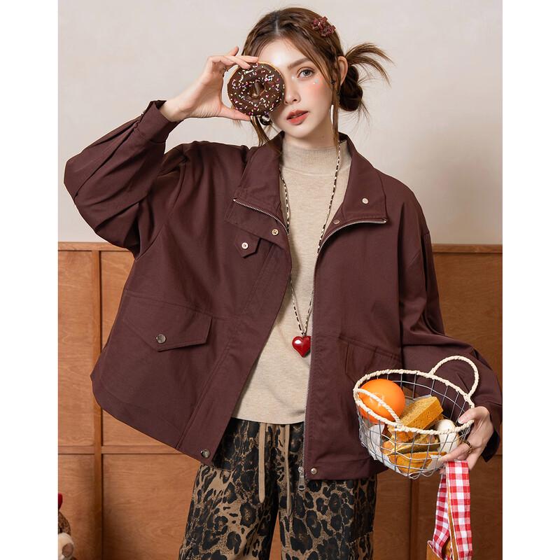 ET BOITE Women's Stand-Collar Short Jacket