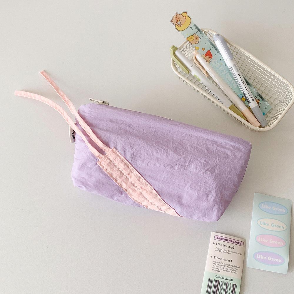

Large Capacity Pencil Case Storage Bag Office Supplies Gift Girls Student Stationery Pouch Portable Holder Desktop Organizer фіолетовий