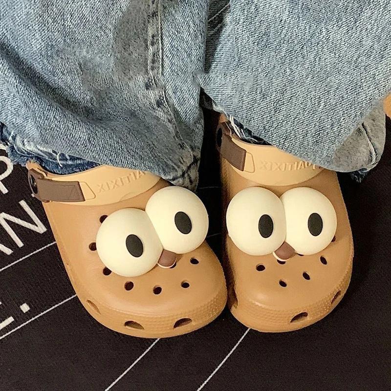 1 Paar Cartoon Lustig Großes Auge Schuhschnalle DIY Dekoration Schuhanhänger Schuhzubehör Party Jungen Mädchen Geschenk