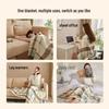 Multi-Purpose Moisture-Absorbing Heat-Generating Flannel Blanket: Cozy Fleece Shawl & Warm Nap Blanket