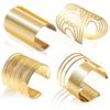 4 Pcs Gold Manschette Armreif Armband Für Frauen Öffnen Breite Draht Armbänder Gold