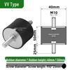 VV Type Rubber Shock Absorber with Dual External Threaded Rods - Industrial Vibration Dampening Silent Buffer Pad NHE01