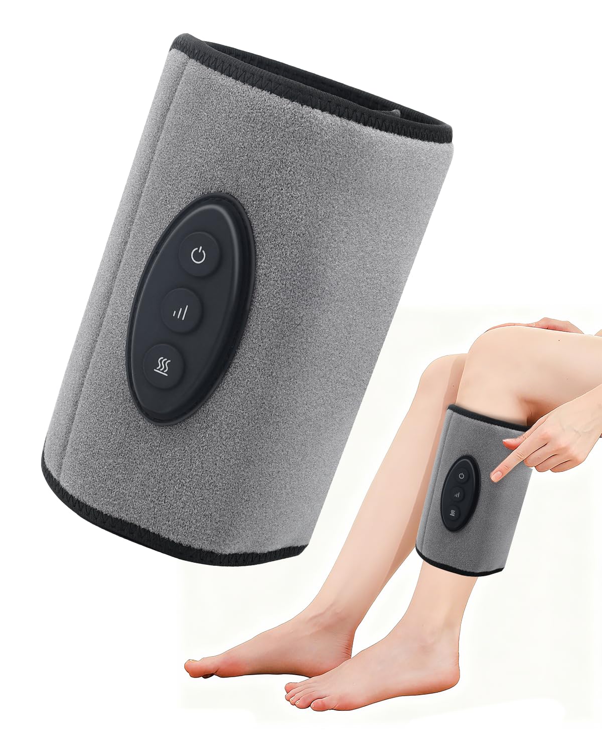 

Calf Care New EMS x TENS x Air Pressure x Cordless Air Leg Relaxer with USB 3 Temperature Adjustable Sizes for and Perfect Gift for Respect for the серый