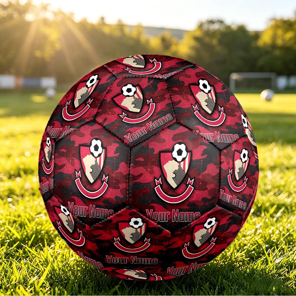 Personalized Size 5 Football Bournemouth Football Pattern Outdoor Game Sports Ball Gift