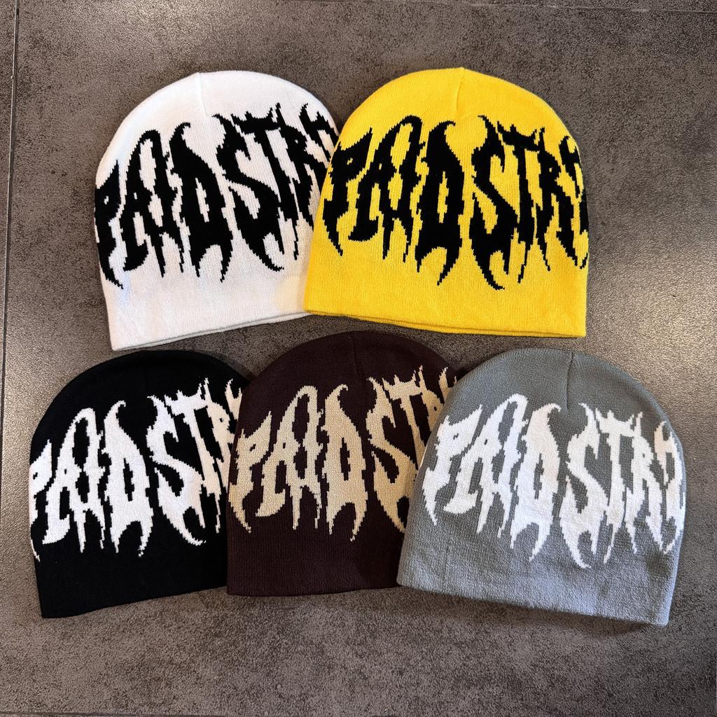 Urban Style Alphabet Beanie For Men Women Winter Knit Cap With No Warmth Brim