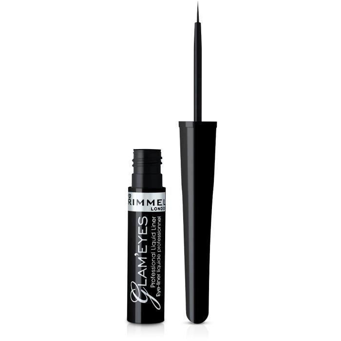 RIMMEL Eyeliner Glam'Eyes Liquid - 001 Black Glamour