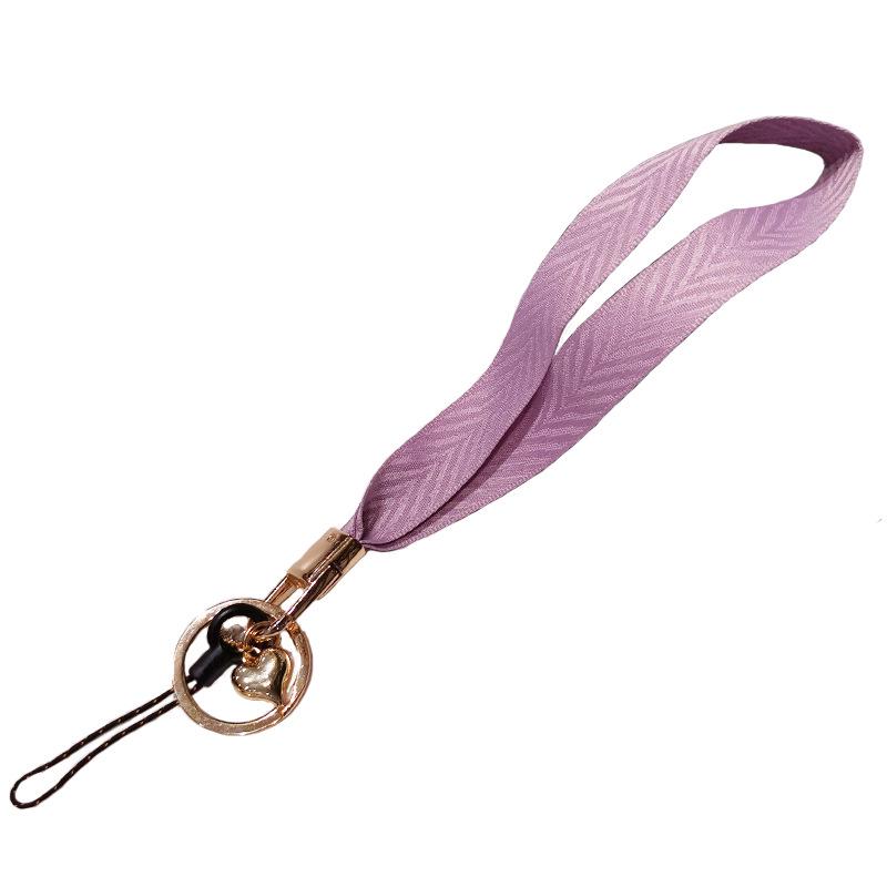 Women's Solid Color Phone Case Lanyard & Universal Wrist Strap Key USB Earphone Bag