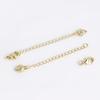 18K Gold-Plated Dolphin Shell Tail Extension Chain for DIY Bracelets/Necklaces with Lobster Clasp – High Color Retention, Fashionable Light Luxury