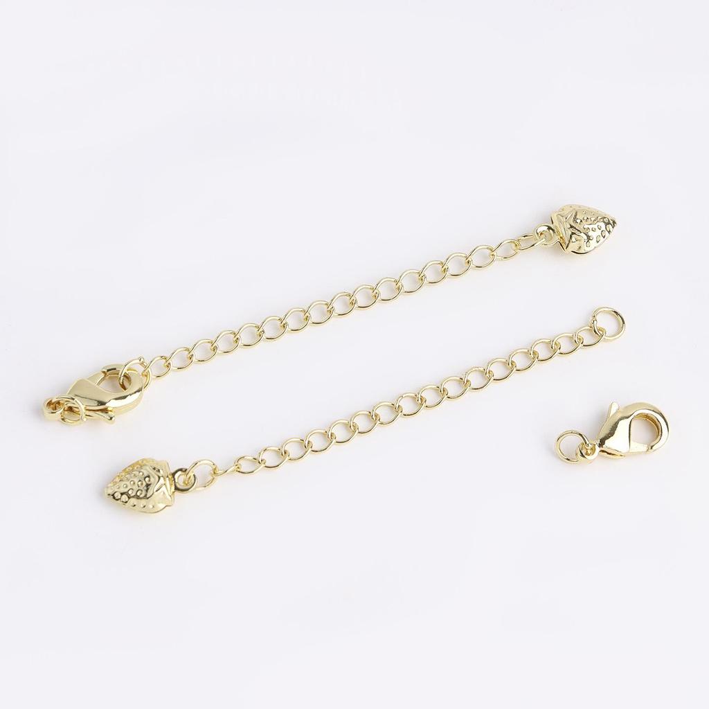 18K Gold-Plated Dolphin Shell Tail Extension Chain for DIY Bracelets/Necklaces with Lobster Clasp – High Color Retention, Fashionable Light Luxury