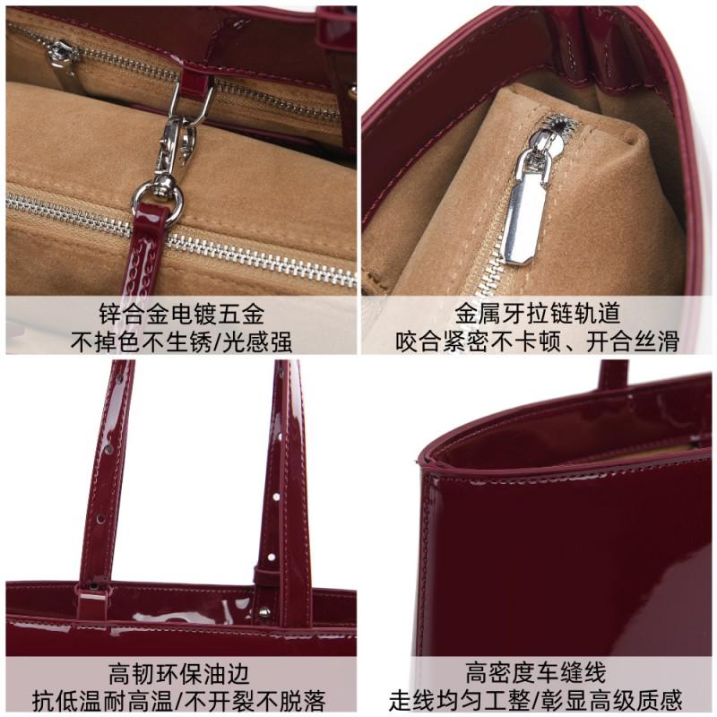 Damen Vintage Weinrot PU-Leder Umhängetasche mit Haken Minimalistisch City Chic Schulter Täglicher Pendelverkehr