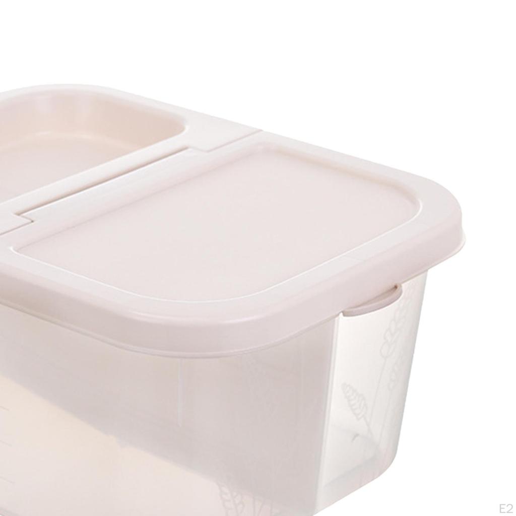 10L Transparent Rice Container Storage Bucket Kitchen Organization Crisper for Dry Food