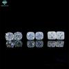 Luxury VVS Moissanite Diamond 925 Silver Solid Gold Stud Earrings Baguette Cut Men Women Moissanite Earrings