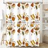 Fall Themed Shower Curtain Farmhouse Decor Autumn Leaves Pattern Bathroom Curtains Rustic Home Decor Thanksgiving Holiday Shower