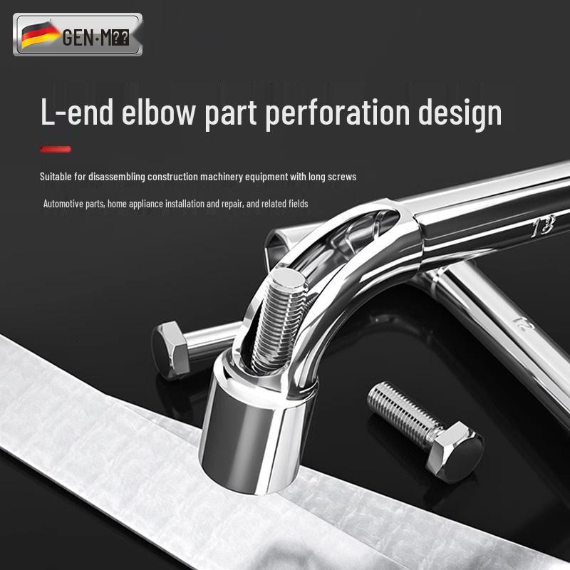 L-Shaped Hexagon Pipe Socket Wrench Tool, 7/8/10/12/14/17mm