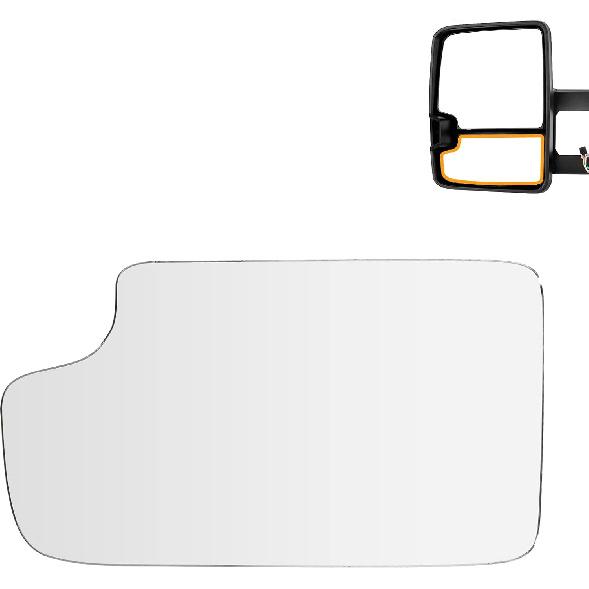 Towing Mirror Glass Fitss 1999-2018 For Chevy Silverado For GMC Sierra 1988-1998 For Chevy/For GMC C1500/K1500 Non-Heated Right Side Lower onvex