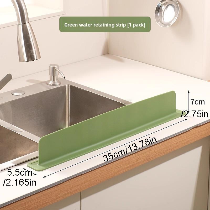 Heightened Silicone Sink Splash Guard | Waterproof Water Barrier with Suction Cups for Kitchen & Bathroom Washbasins