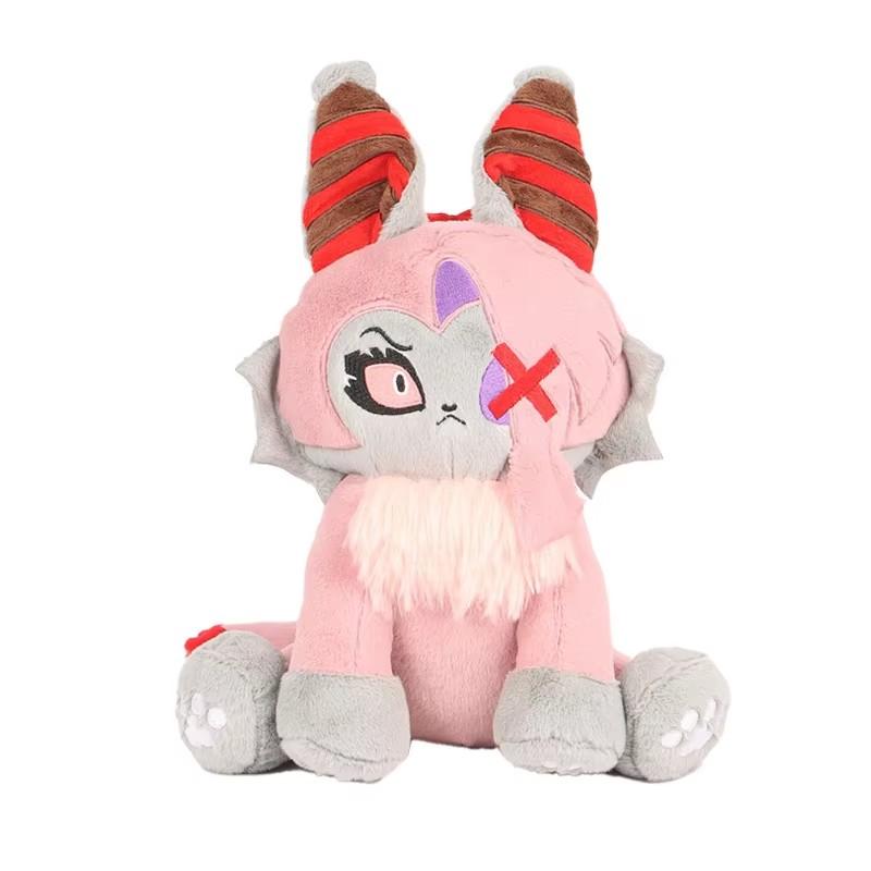 Peluche Chat Chaud Drôle Angel Dust Alastor TV Fans Collection Cadeau Mignon Coton Rembourré Poupée en Peluche Enfants pour Cadeau d'Anniversaire