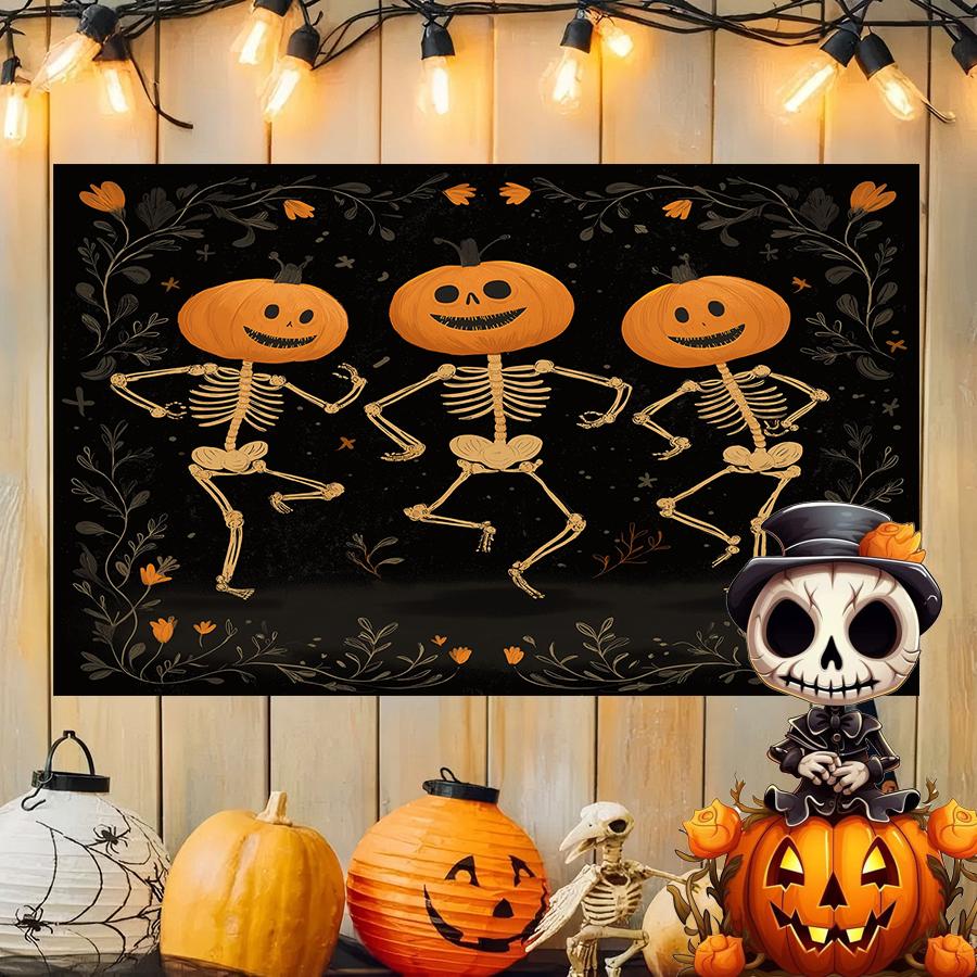 Halloween Flying Pumpkins Background Cloth Hanging Cloth Bedroom Bedside Decorative Wall Cloth Rental Dormitory Tapestry
