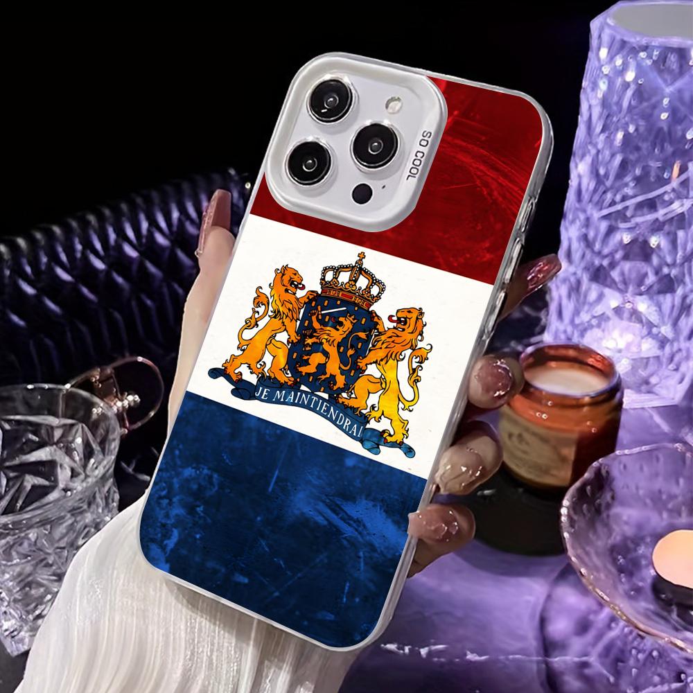 

Netherland Dutch Flag White Translucent Mobile Phone Case for iPhone 17 16 15 14 13 12 11 X XR XS Air Pro Max Plus Cover iPhone 15