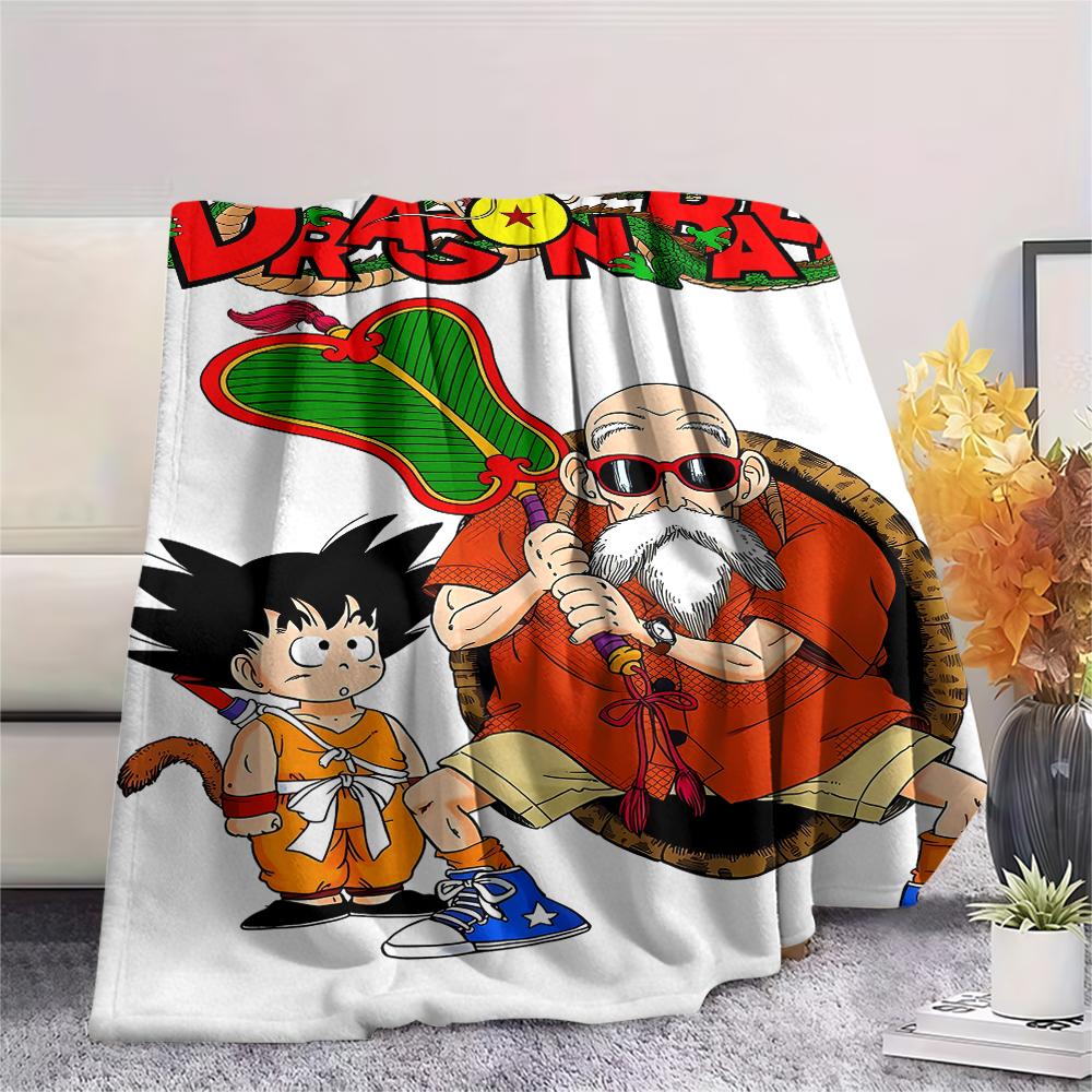 Dragon Ball Character Print Flannel Blanket High Quality Comfortable for All Seasons Home Decor Warmth and Comfort Perfect for Christmas Gifts