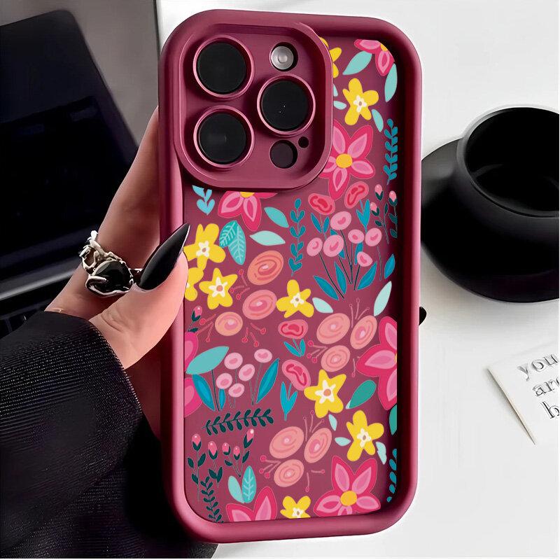 INS Embossed Floral Painted Phone Case For Motorola Moto Edge 50 Pro 60 Fusion Stylus 40 Neo 70 G84 G85 G54 G75 G05 G34 G56 G86