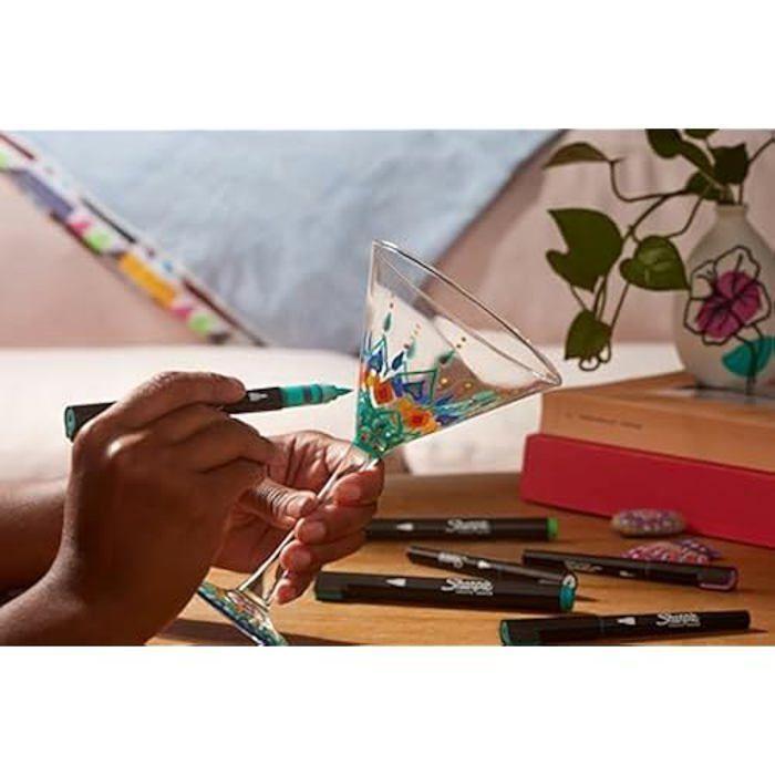 SHARPIE Marqueurs Créatifs Feutres À Peinture Acrylique | Pointe Ogive| Marqueurs À Peinture À Base D’eau | Encre Sans Bavures