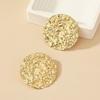 Korean-Style Geometric Circle Earrings: Trendy Irregular Studs for Women