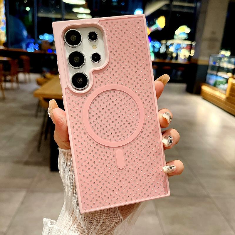 

Suitable for Samsung S24 Ultra Star Stroke Pink Mobile Phone Case S23 Magnetic Magsafe Protective Case S22 Protective Case S22ultra