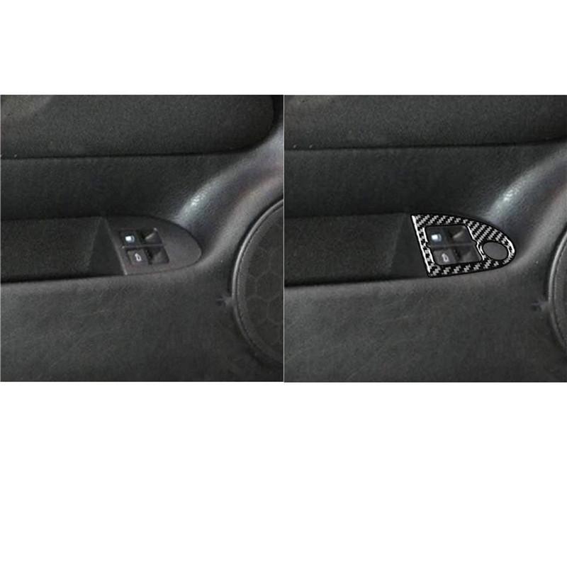 Carbon Fiber Car Interior Tail Box Switch Button Frame Sticker For VW Golf 4 GTI Jetta MK4 1999-2004 Styling Accessories