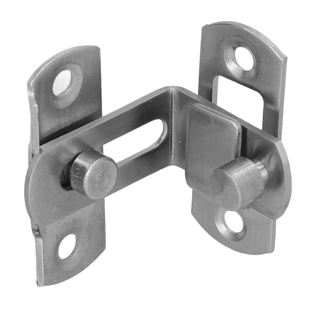 4 Set Flip Door Sliding Latches Silver 90 Degrees  Stainless Steel Doors Buckle for Meeting Rooms