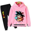 New 2025 Dragonball Hoodie Kids Spring Sportswear Boys and Girls Goku Sweatshirt Boys Clothes Girls Set Hoodie Pantsuit Children