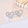 925 Sterling Silber Ohrringe Hohe Qualität Herz für Damen Modeschmuck Hochzeit Verlobung Party Geschenke süß