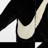 Nike Zip Up Jumper Women S SwooSh Fur Jacket Do3792 010 S2310