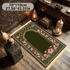 VIKAMA Arco Floreale Verde Menta Tappeto da Preghiera Islamico Poliestere Portatile Tappetino per Salah Musulmano Ramadan Vintage Decorazione per la Casa Tappeto da Preghiera