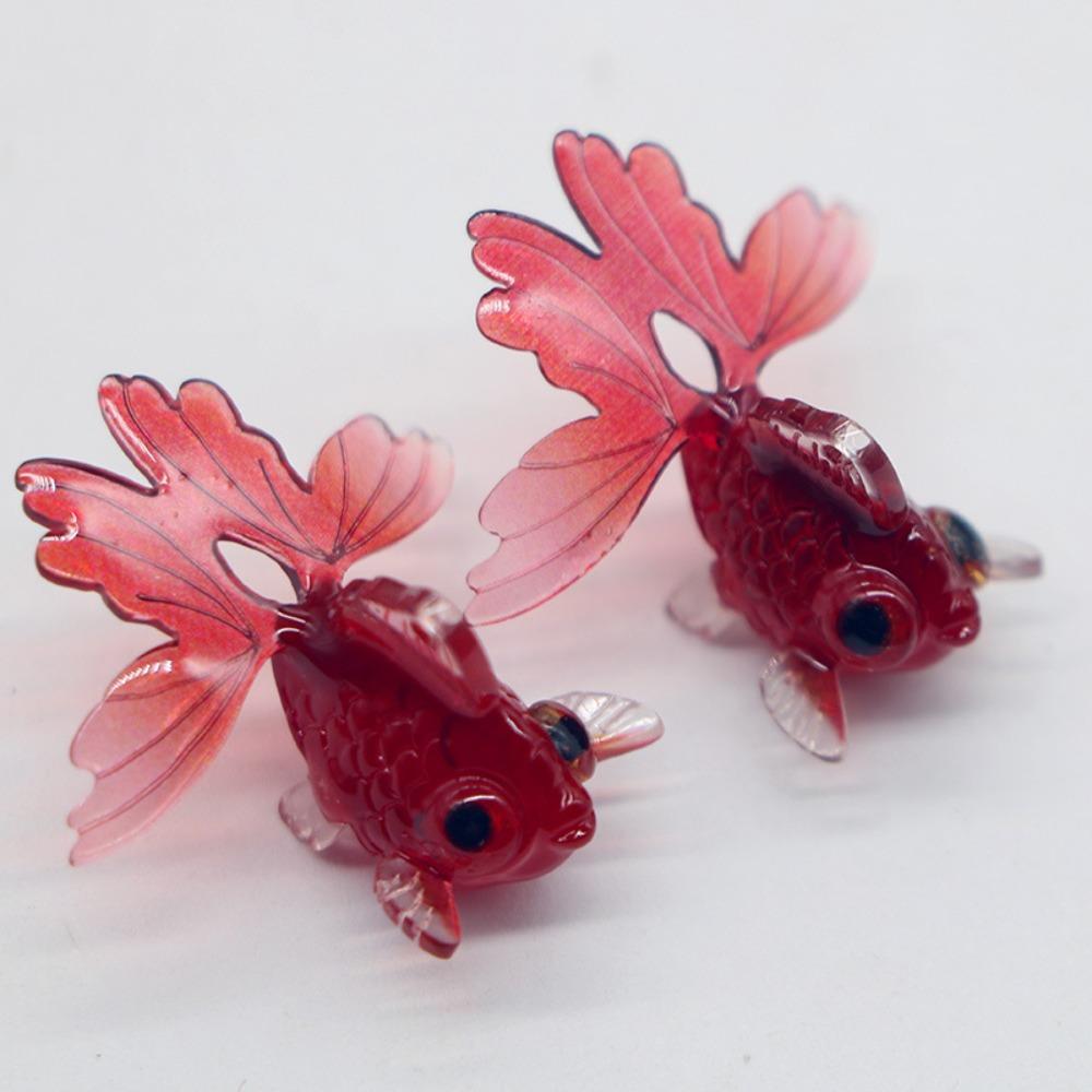 Handmade Materials Mini Goldfish Figurine PVC Material DIY Craft Figurine  Home Decor