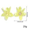 Statement Colorful Acrylic Large Flower Earrings for Women Fashion Resin Geometric Floral Drop Earring Popular Jewelry Gift